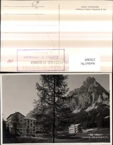 276305,Veneto Belluno Cortina d'Ampezzo Tre Croci Monte Cristallo Bergkulisse