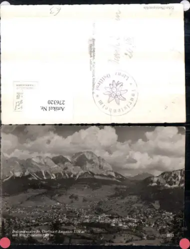 276320,Veneto Belluno Cortina d'Ampezzo Totale m. Monte Cristallo Bergkulisse