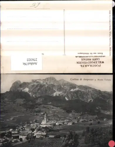 276322,Veneto Belluno Cortina d'Ampezzo Totale geg. Mnte Tofana Bergkulisse