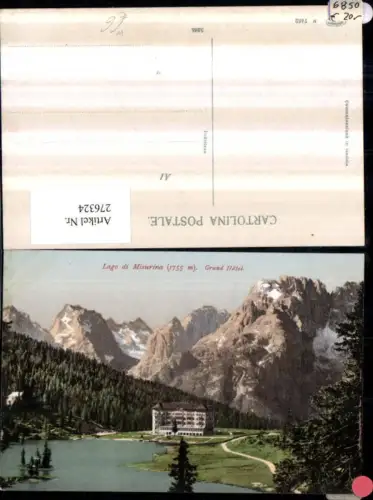 276324,Veneto Belluno Lago di Misurina Grand Hotel Bergkulisse b. Cortina d'Ampezzo