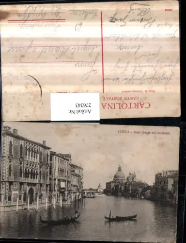 276343,Veneto Venezia Venedig Canal Grande dall'Accademia Kanal Gondeln