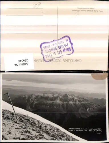 276544,Veneto Belluno Panorama dalla Marmolata b. Rocca Pietore verso il Gruppo del Sella Bergkulisse