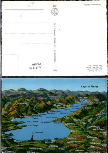 292680,Veneto Verona Lago di Garda Gardasee Totale aus d. Vogelschau Verona Bardolino Peschiera