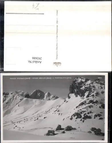 292686,Veneto Belluno Passo Pordoi Sasso Beccie e Marmolata Bergkulisse b. Livinallongo del Col di Lana
