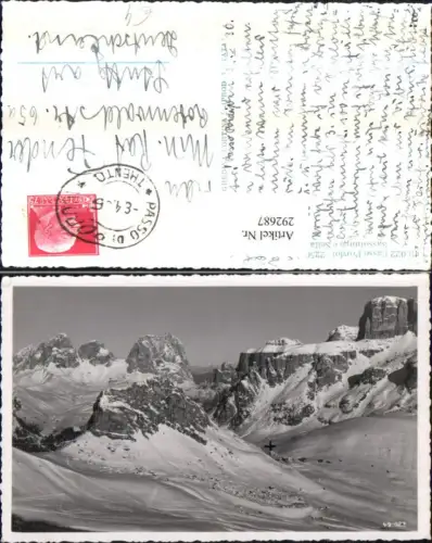 292687,Veneto Belluno Passo Pordoi Sassolungo e Sella Bergkulisse b. Livinallongo del Col di Lana