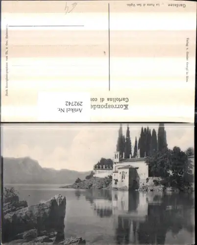 292742,Veneto Verona Gardasee La Punta di San Vigilio Kirche Partie