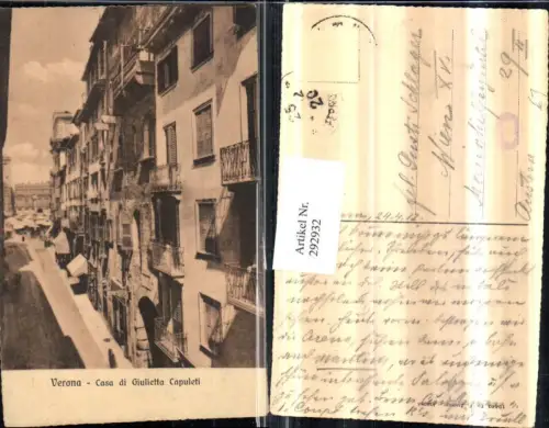 292932,Veneto Verona Casa di Giulietta Capuleti Motiv Straße