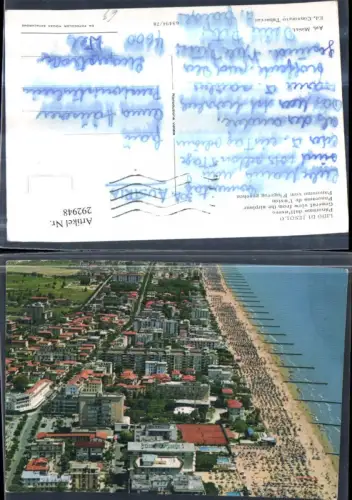 292948,Veneto Venezia Lido di Jesolo Totale m. Strand Fliegeraufnahme