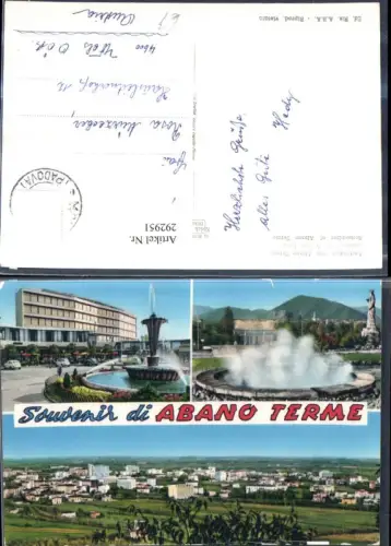 292951,Veneto Padova Abano Terme Totale Springbrunnen Mehrbildkarte