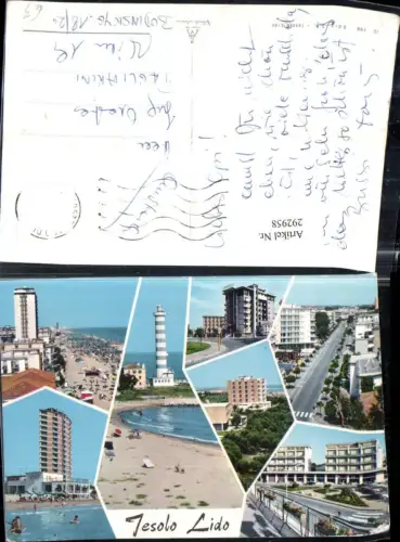 292958,Veneto Venezia Jesolo Lido Totale Leuchtturm Strand Hotels Mehrbildkarte