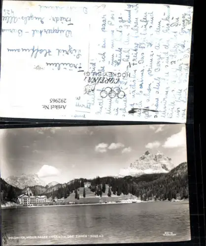 292965,Veneto Belluno Misurinasee See m. Drei Zinnen Bergkulisse b. Auronzo di Cadore