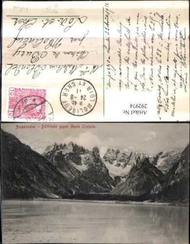 292974,Veneto Belluno Dürrensee See geg. Monte Cristallo Bergkulisse b. Cortina d'Ampezzo