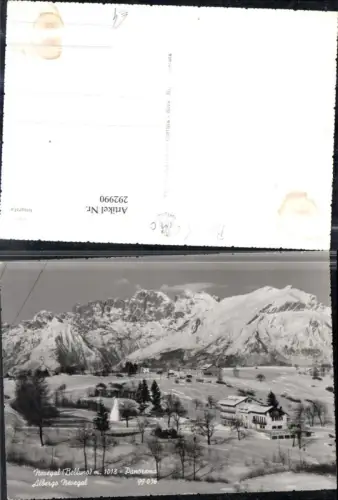 292990,Veneto Belluno Nevegal Panorama Albergo Hotel Gasthof Bergkulisse Winterbild