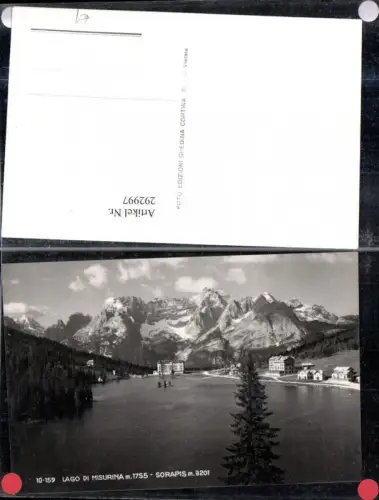 292997,Veneto Belluno Lago di Misurina See m. Sorapis Bergkulisse b. Auronzo di Cadore