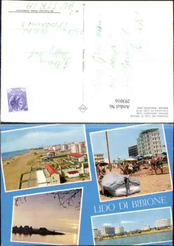 293016,Veneto Venezia Lido di Bibione Teilansicht Strand Strandleben Mehrbildkarte