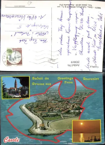 293019,Veneto Venezia Caorle Totale Sonnenuntergang Mehrbildkarte