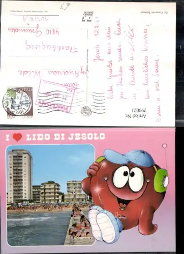 293021,Veneto Venezia Lido di Jesolo Strand Hotels Steg Karikatur