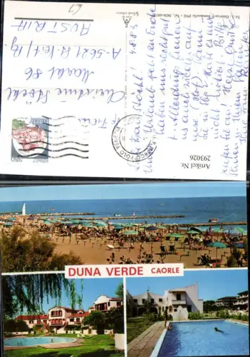 293026,Veneto Venezia Caorle Duna Verde Hotel Strand Strandleben Mehrbildkarte