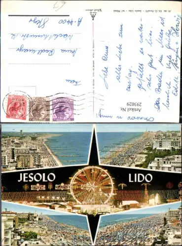 293029,Veneto Venezia Jesolo Lido Totale Strand Riesenrad Mehrbildkarte