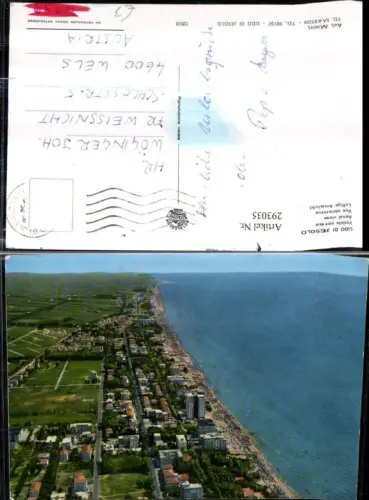 293035,Veneto Venezia Lido di Jesolo Totale Fliegeraufnahme