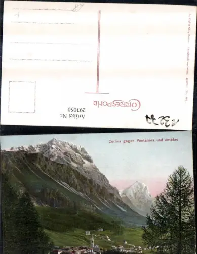 293050,Veneto Belluno Cortina Totale geg. Puntanera u. Antelao Bergkulisse