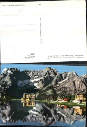 293052,Veneto Belluno Lago Misurina Misurina-See m. Sorapis Bergkulisse b. Auronzo di Cadore