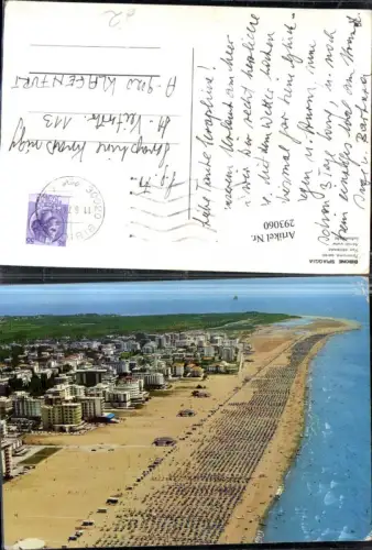 293060,Veneto Venezia Bibione Totale Spiaggia Strand Fliegeraufnahme