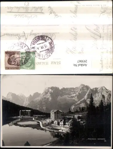293067,Veneto Belluno Misurina See m. Sorapis Bergkulisse b. Auronzo di Cadore