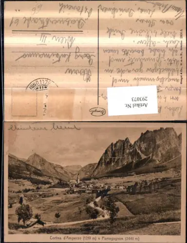 293073,Veneto Belluno Cortina d'Ampezzo Totale e Pomagognon Bergkulisse pub Stengel e Co 2806A