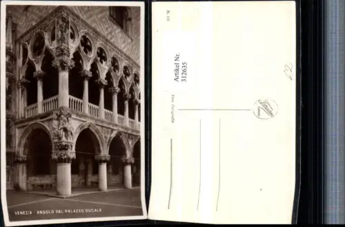 312635,Veneto Venezia Venedig Angolo del Palazzo Ducale Palast Säulen