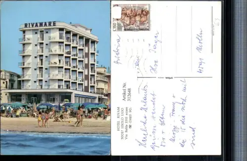312648,Veneto Venezia Jesolo Lido Hotel Rivamare Strand Strandleben