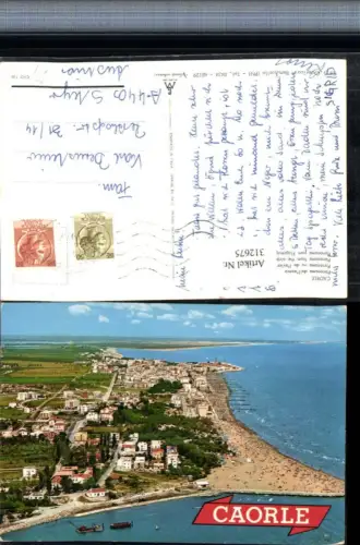 312675,Veneto Venezia Caorle Panorama Totale m. Strand vom Flugzeug