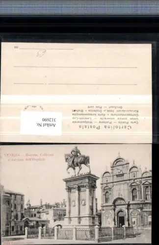 312690,Veneto Venezia Venedig Monument Colleoni e facciata dell'Ospitale