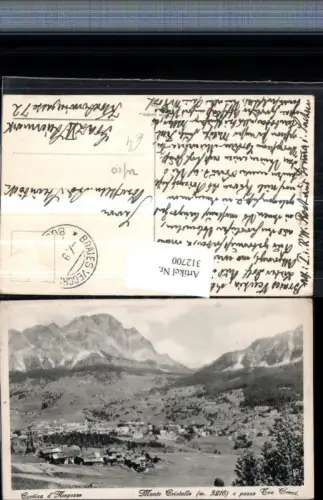 312700,Veneto Belluno Cortina d’Ampezzo Totale m. Monte Cristallo Bergkulisse