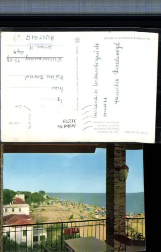 312715,Veneto Venezia Lido di Jesolo Strand der Lombarden vom Balkon aus