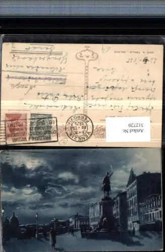 312720,Veneto Venezia Venedig Riva degli Schiavoni Monumento a Vittorio Emanuele Mondschein