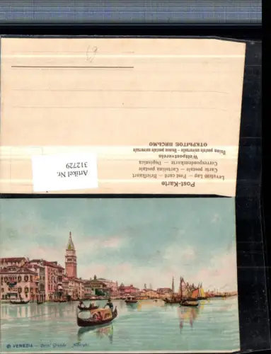 312729,Künstler AK Menegazzi Veneto Venezia Venedig Canal Grande Alberghi Gondeln