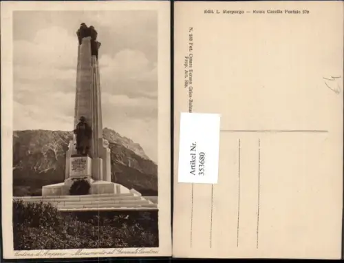 353680,Veneto Belluno Cortina d'Ampezzo Monumento al Generale Cantore Bergkulisse