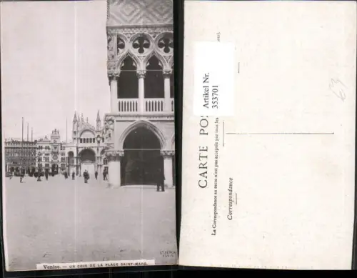 353701,Veneto Venezia Venise Venedig Un coin del la Place Saint-Marc Markusplatz