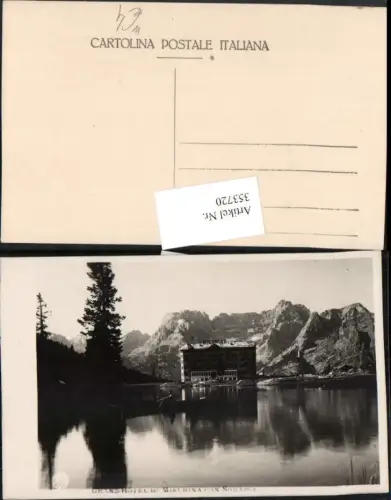 353720,Veneto Belluno Grand Hotel di Misurina con Sorapis See Bergkulisse