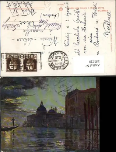 353728,Künstler AK Veneto Venezia Venedig Canal Grande e Chiesa della Salute Kirche