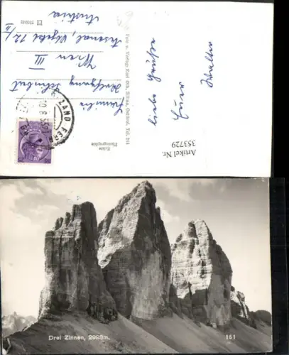 353729,Veneto Belluno Drei Zinnen b. Auronzo di Cadore Bergkulisse
