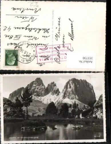 353730,Veneto Belluno Gruppo del Sassolungo Bergkulisse See