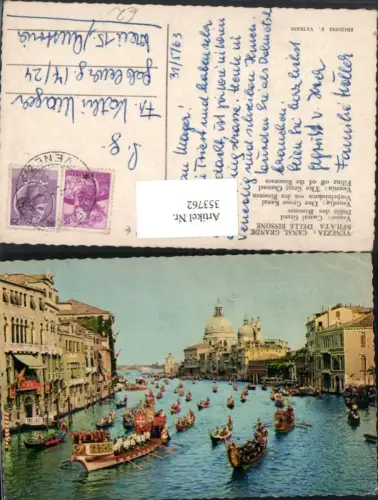 353762,Veneto Venezia Venedig Canal Grande Sfilata delle Bissone Gondeln