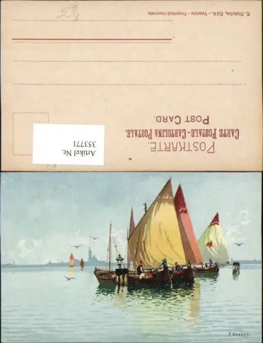 353771,Künstler AK F. Noretti Veneto Venezia Venedig Segelboote