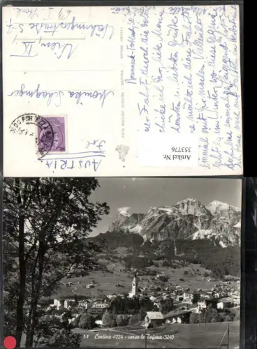 353776,Veneto Belluno Cortina d'Ampezzo verso le Tofane Totale Bergkulisse
