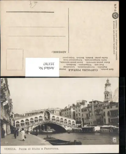 353787,Veneto Venezia Venedig Ponte di Rialto e Panorama Brücke