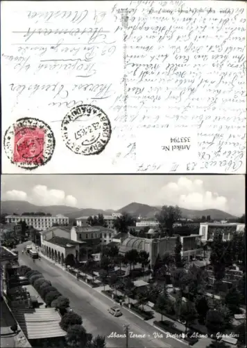 353794,Veneto Padova Abano Terme Via Pietro d'Abano e Giardini Teilansicht