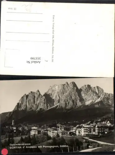 353799,Veneto Belluno Cortina d'Ampezzo Totale m. Pomagagnon Bergkulisse