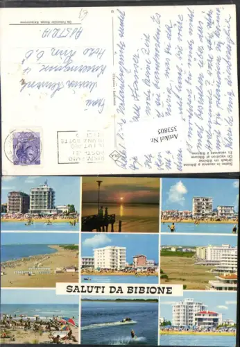 353805,Veneto Venezia Bibione Teilansicht Hotels Strand Strandleben Mehrbildkarte